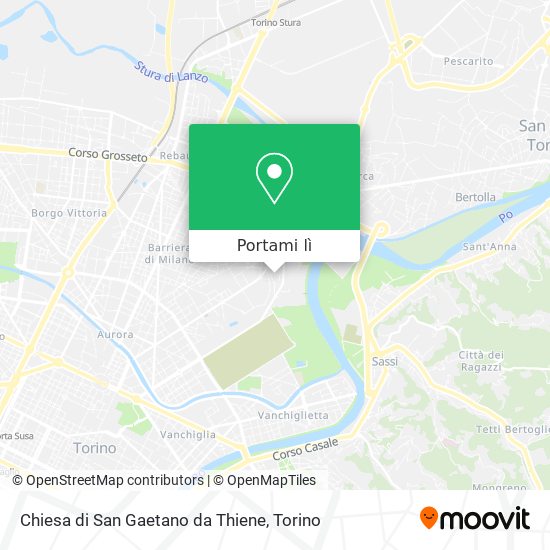Mappa Chiesa di San Gaetano da Thiene