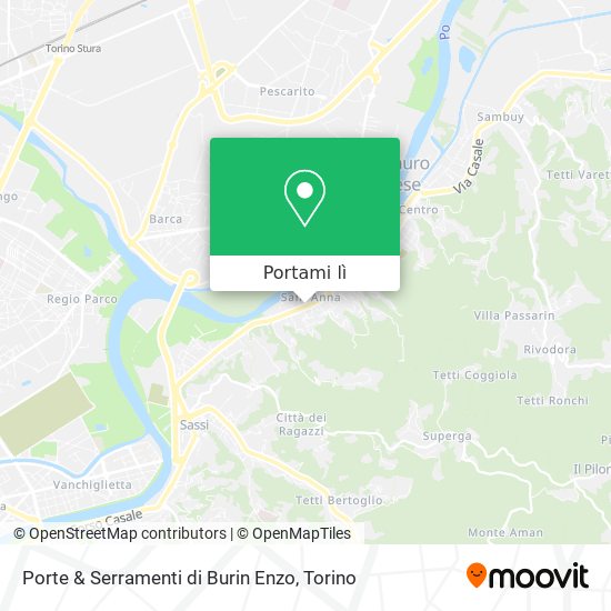 Mappa Porte & Serramenti di Burin Enzo