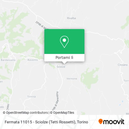 Mappa Fermata 11015 - Sciolze (Tetti Rossetti)