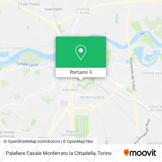 Mappa Palafiere Casale Monferrato la Cittadella