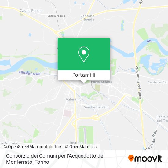 Mappa Consorzio dei Comuni per l'Acquedotto del Monferrato