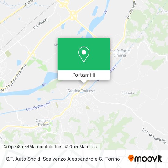Mappa S.T. Auto Snc di Scalvenzo Alessandro e C.