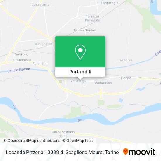 Mappa Locanda Pizzeria 10038 di Scaglione Mauro