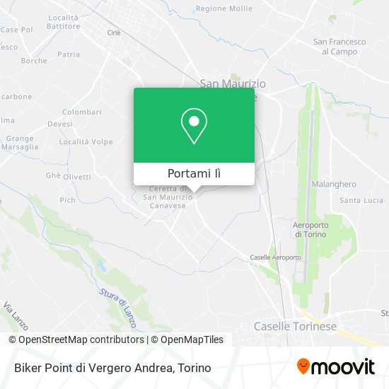 Mappa Biker Point di Vergero Andrea