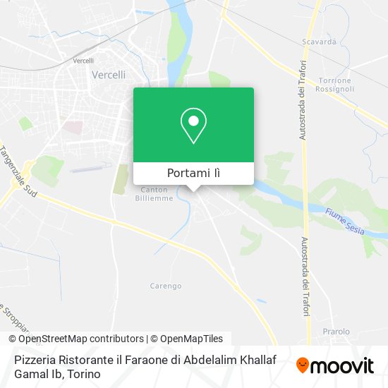 Mappa Pizzeria Ristorante il Faraone di Abdelalim Khallaf Gamal Ib