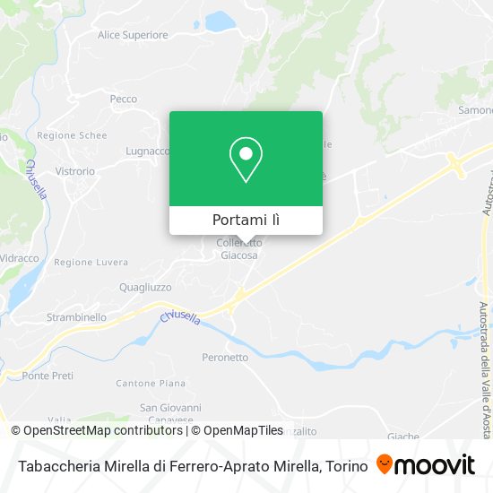 Mappa Tabaccheria Mirella di Ferrero-Aprato Mirella