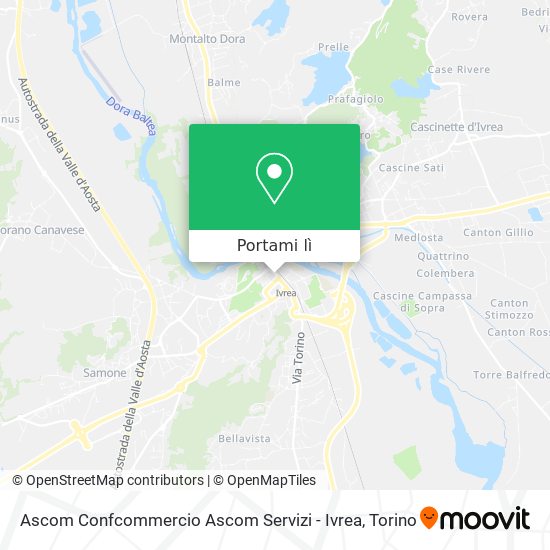Mappa Ascom Confcommercio Ascom Servizi - Ivrea