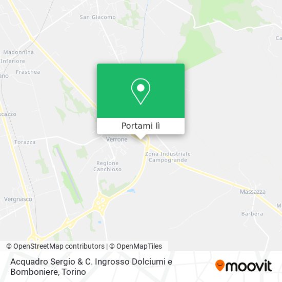 Mappa Acquadro Sergio & C. Ingrosso Dolciumi e Bomboniere