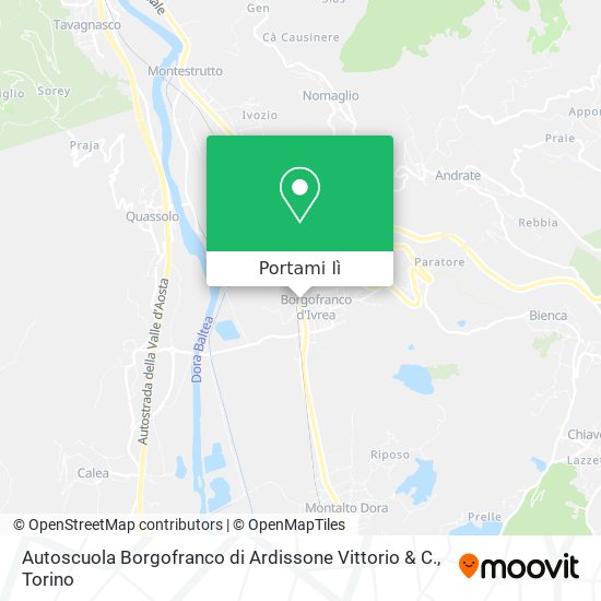 Mappa Autoscuola Borgofranco di Ardissone Vittorio & C.