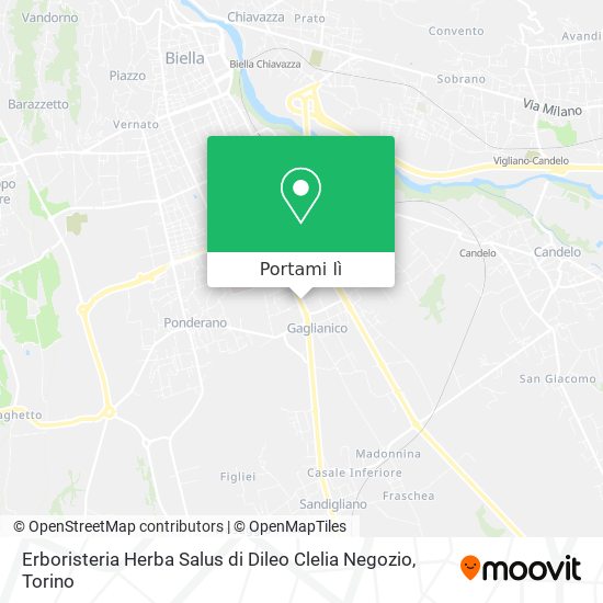 Mappa Erboristeria Herba Salus di Dileo Clelia Negozio