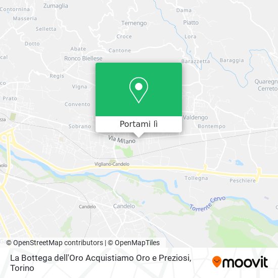 Mappa La Bottega dell'Oro Acquistiamo Oro e Preziosi