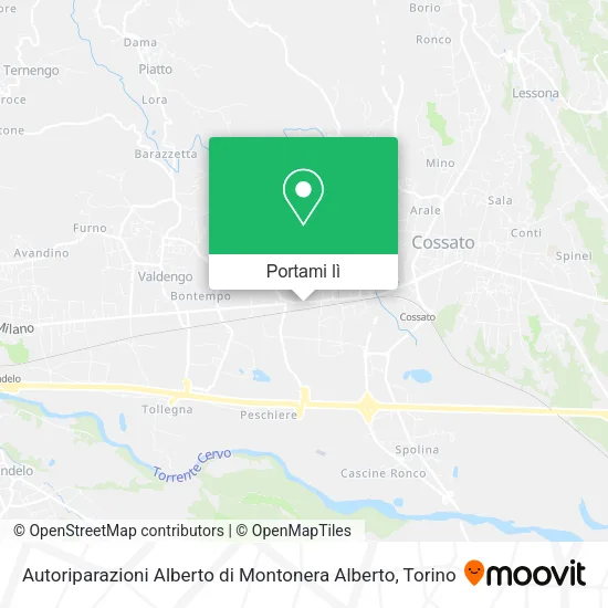Mappa Autoriparazioni Alberto di Montonera Alberto