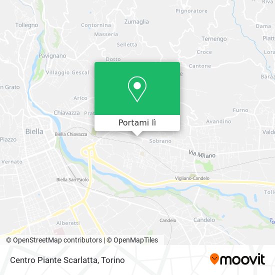 Mappa Centro Piante Scarlatta