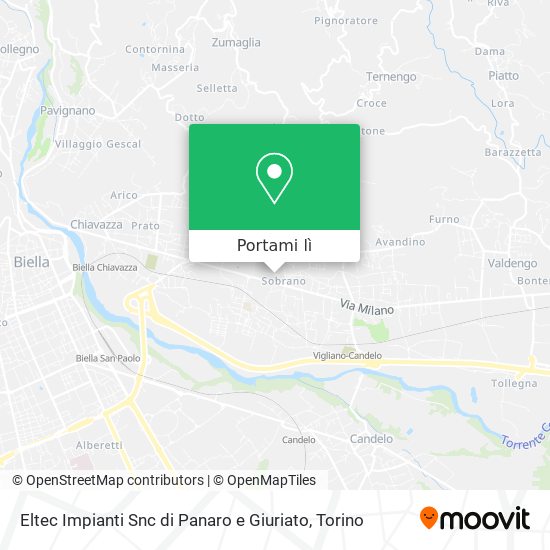 Mappa Eltec Impianti Snc di Panaro e Giuriato