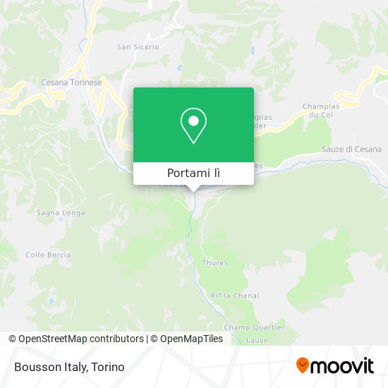 Mappa Bousson Italy