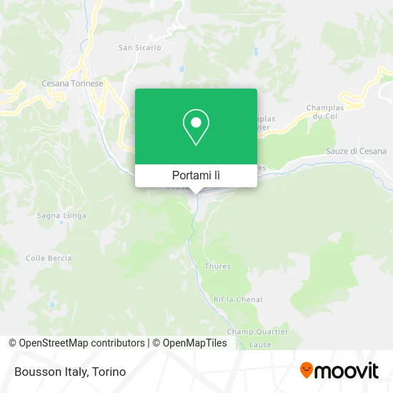 Mappa Bousson Italy