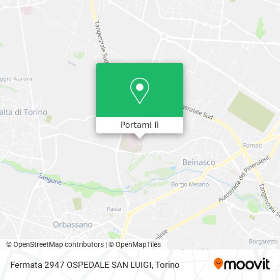 Mappa Fermata 2947 OSPEDALE SAN LUIGI