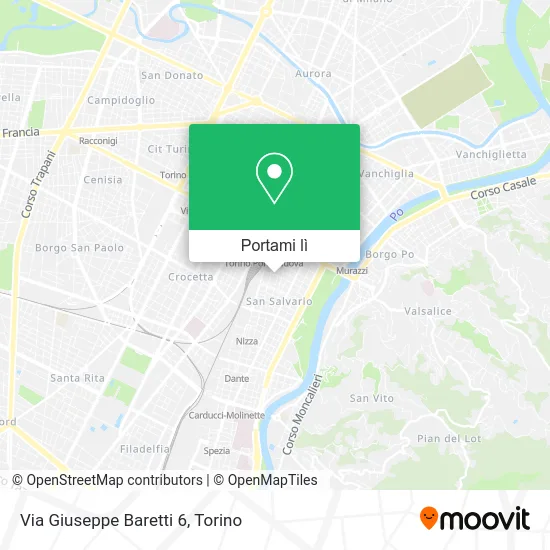 Mappa Via Giuseppe Baretti 6