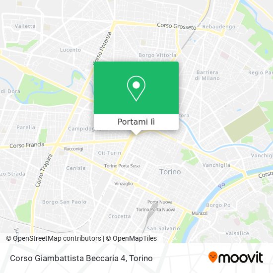 Mappa Corso Giambattista Beccaria 4