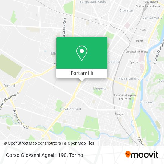 Mappa Corso Giovanni Agnelli 190