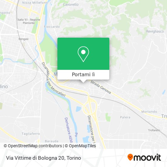 Mappa Via Vittime di Bologna 20