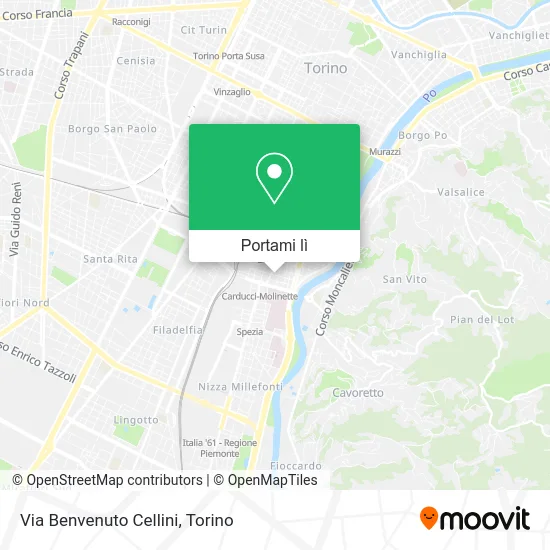 Mappa Via Benvenuto Cellini