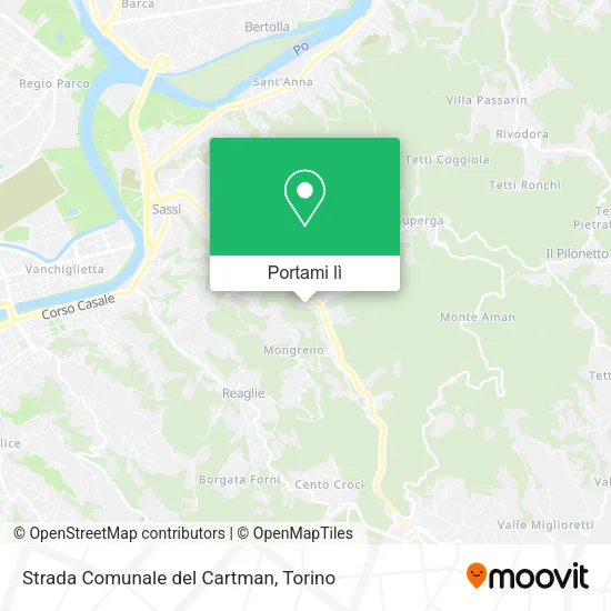 Mappa Strada Comunale del Cartman