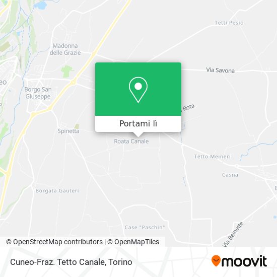 Mappa Cuneo-Fraz. Tetto Canale