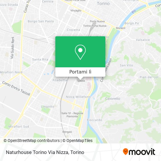 Mappa Naturhouse Torino Via Nizza