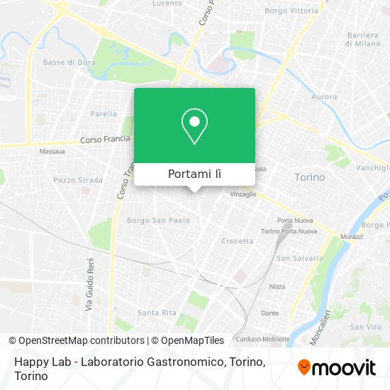 Mappa Happy Lab - Laboratorio Gastronomico, Torino