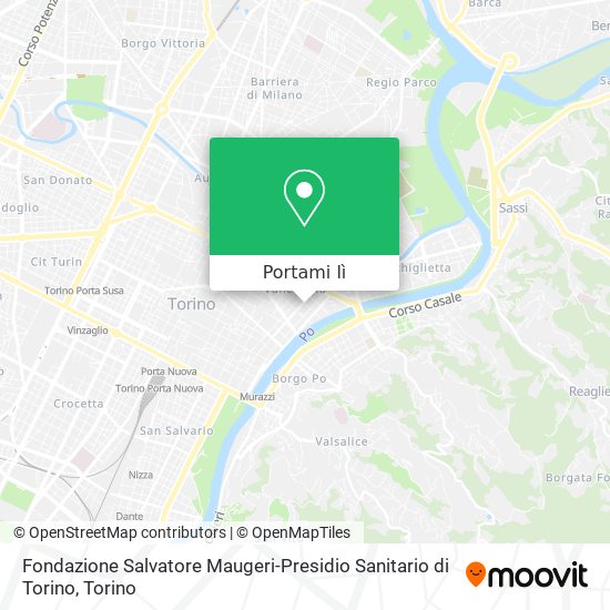 Mappa Fondazione Salvatore Maugeri-Presidio Sanitario di Torino