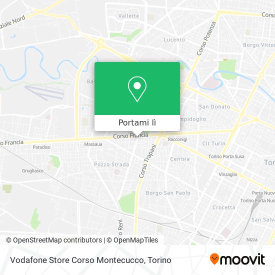 Mappa Vodafone Store Corso Montecucco