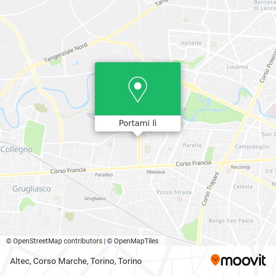 Mappa Altec, Corso Marche, Torino