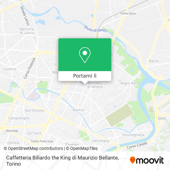 Mappa Caffetteria Biliardo the King di Maurizio Bellante