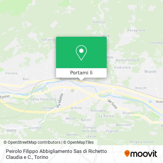 Mappa Peirolo Filippo Abbigliamento Sas di Richetto Claudia e C.