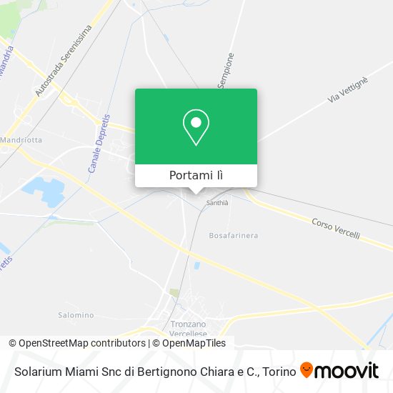 Mappa Solarium Miami Snc di Bertignono Chiara e C.