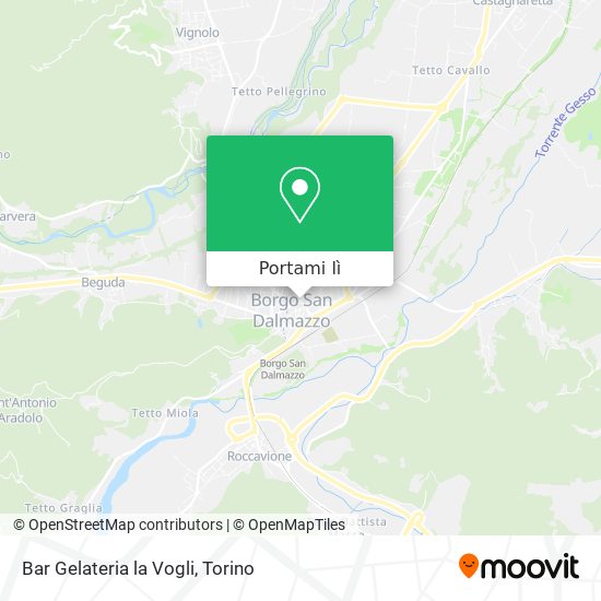 Mappa Bar Gelateria la Vogli