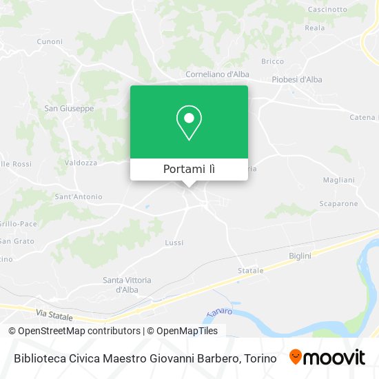 Mappa Biblioteca Civica Maestro Giovanni Barbero