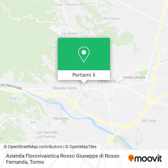 Mappa Azienda Florovivaistica Rosso Giuseppe di Rosso Fernanda