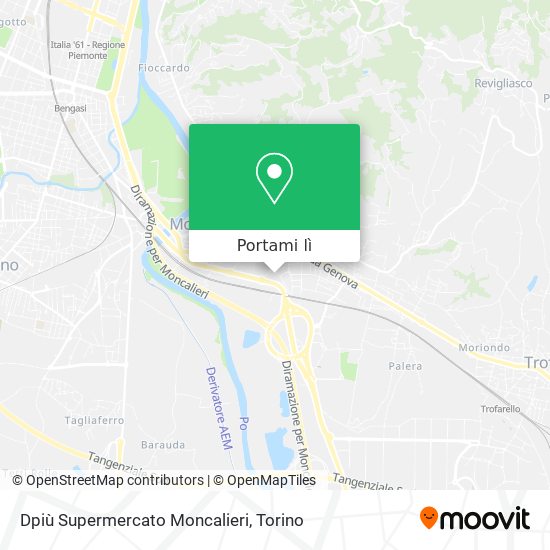 Mappa Dpiù Supermercato Moncalieri