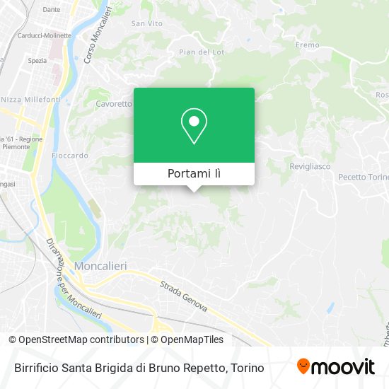 Mappa Birrificio Santa Brigida di Bruno Repetto