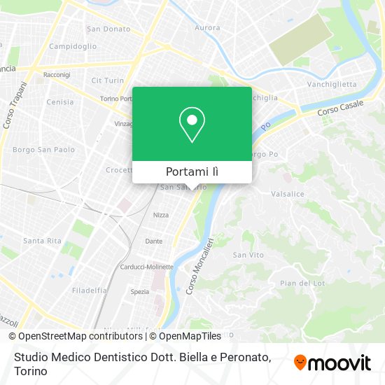 Mappa Studio Medico Dentistico Dott. Biella e Peronato