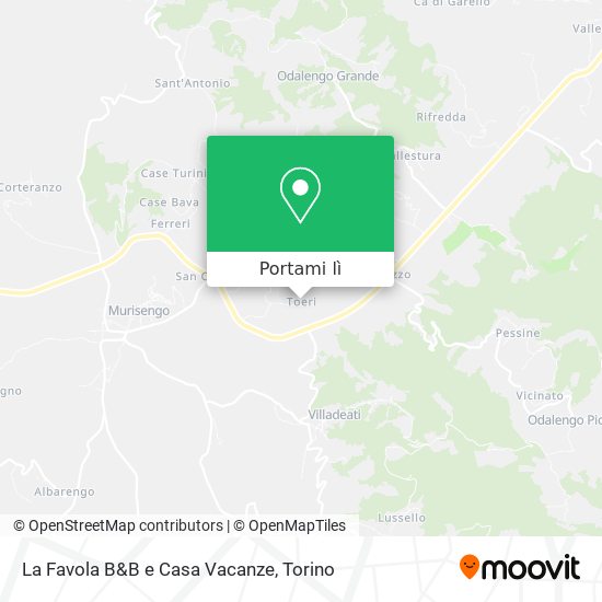 Mappa La Favola B&B e Casa Vacanze