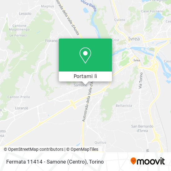 Mappa Fermata 11414 - Samone (Centro)
