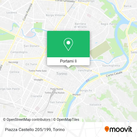 Mappa Piazza Castello 205/199