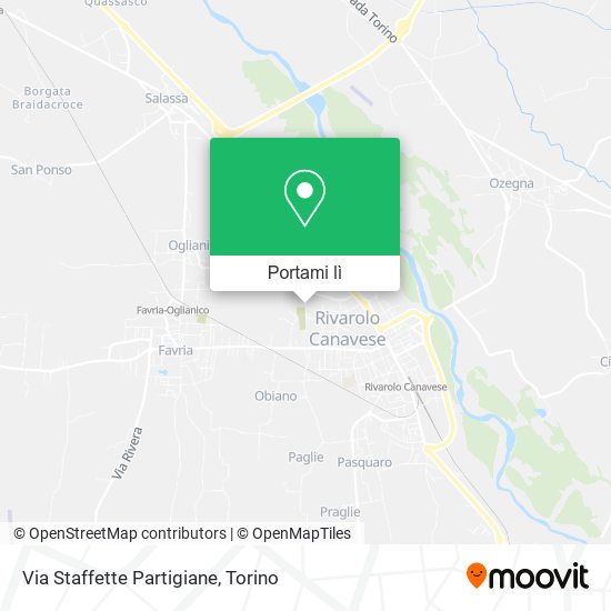Mappa Via Staffette Partigiane