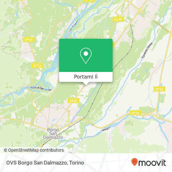 Mappa OVS Borgo San Dalmazzo