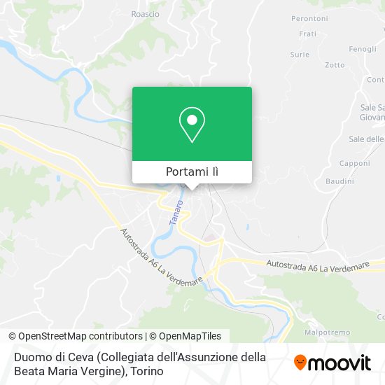 Mappa Duomo di Ceva (Collegiata dell'Assunzione della Beata Maria Vergine)