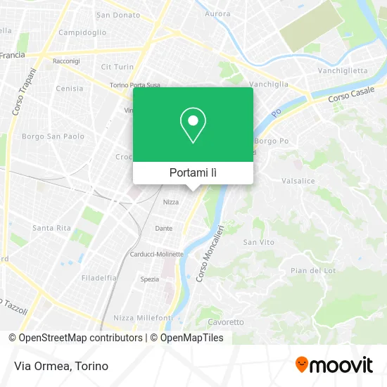 Mappa Via Ormea