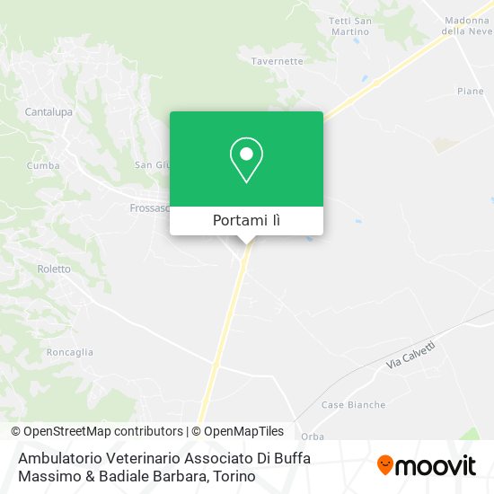 Mappa Ambulatorio Veterinario Associato Di Buffa Massimo & Badiale Barbara